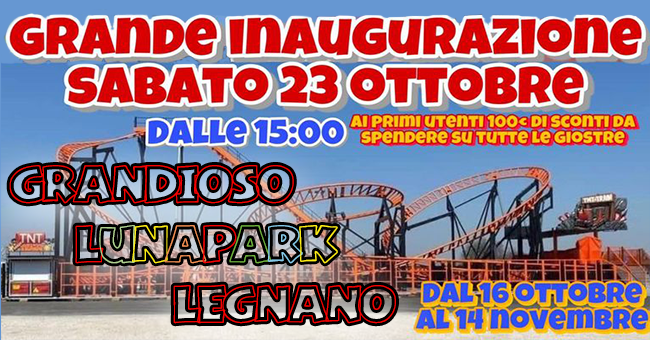 Inaugurazione luna park legnano 2021-vivilanotizia